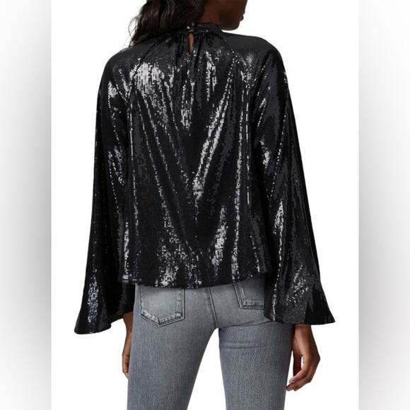 RTA Sequin Keyhole Top Black Small* - Picture 3 of 7